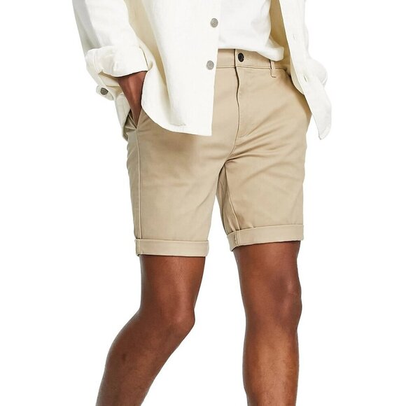 Topman Stretch Skinny Chino Shorts - Picture 1 of 9